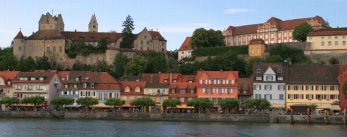 Panoramabild der Stadt Meersburg