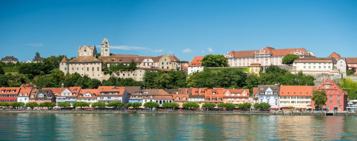 Panoramabild der Stadt Meersburg